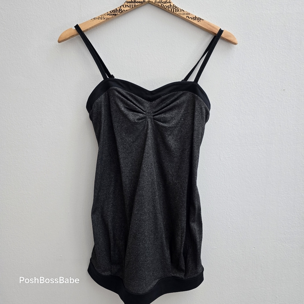lululemon athletica Charcoal Gray Double-Strap Tank Top